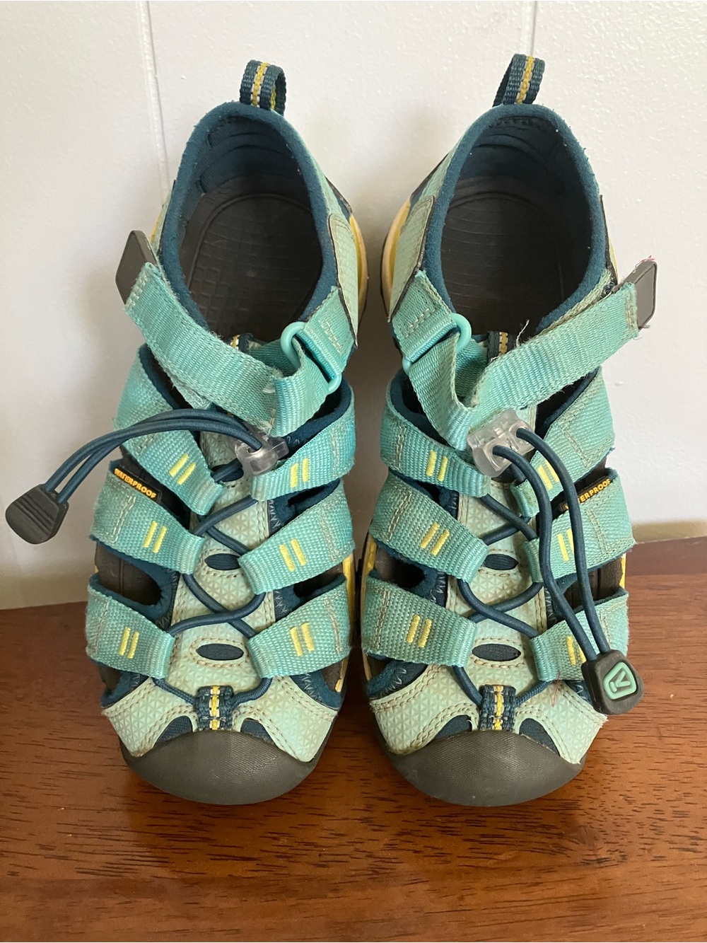 Keen Kids Teal and Yellow Closed-Toe Water Shoes